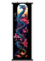 Hanging Wall Banner 15x47 Inch Oriental Dragon 2