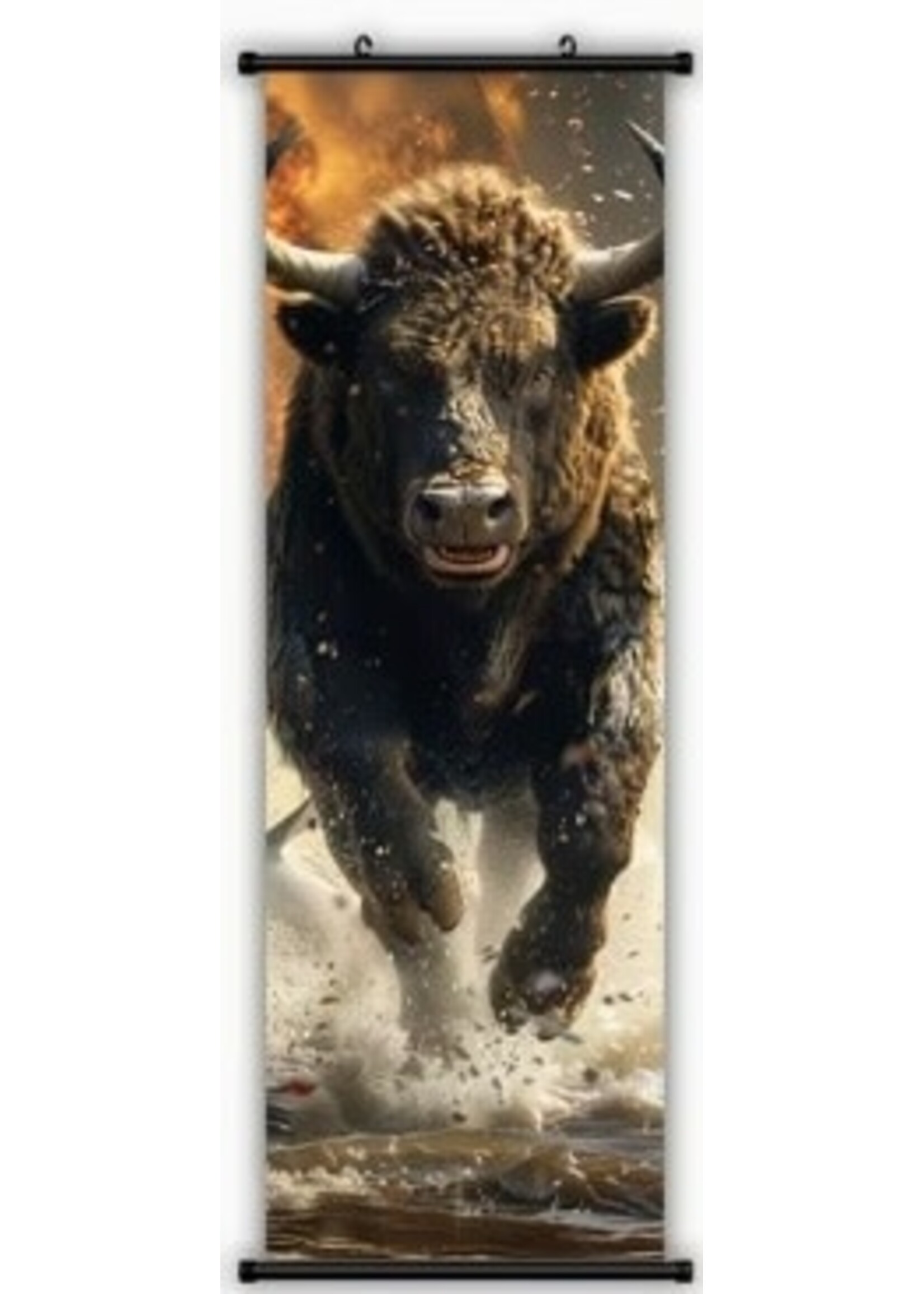 Hanging Wall Banner 15x47 Inch Running Wild 3