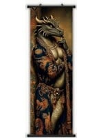 Hanging Wall Banner 15x47 Inch Draconic Characters 2