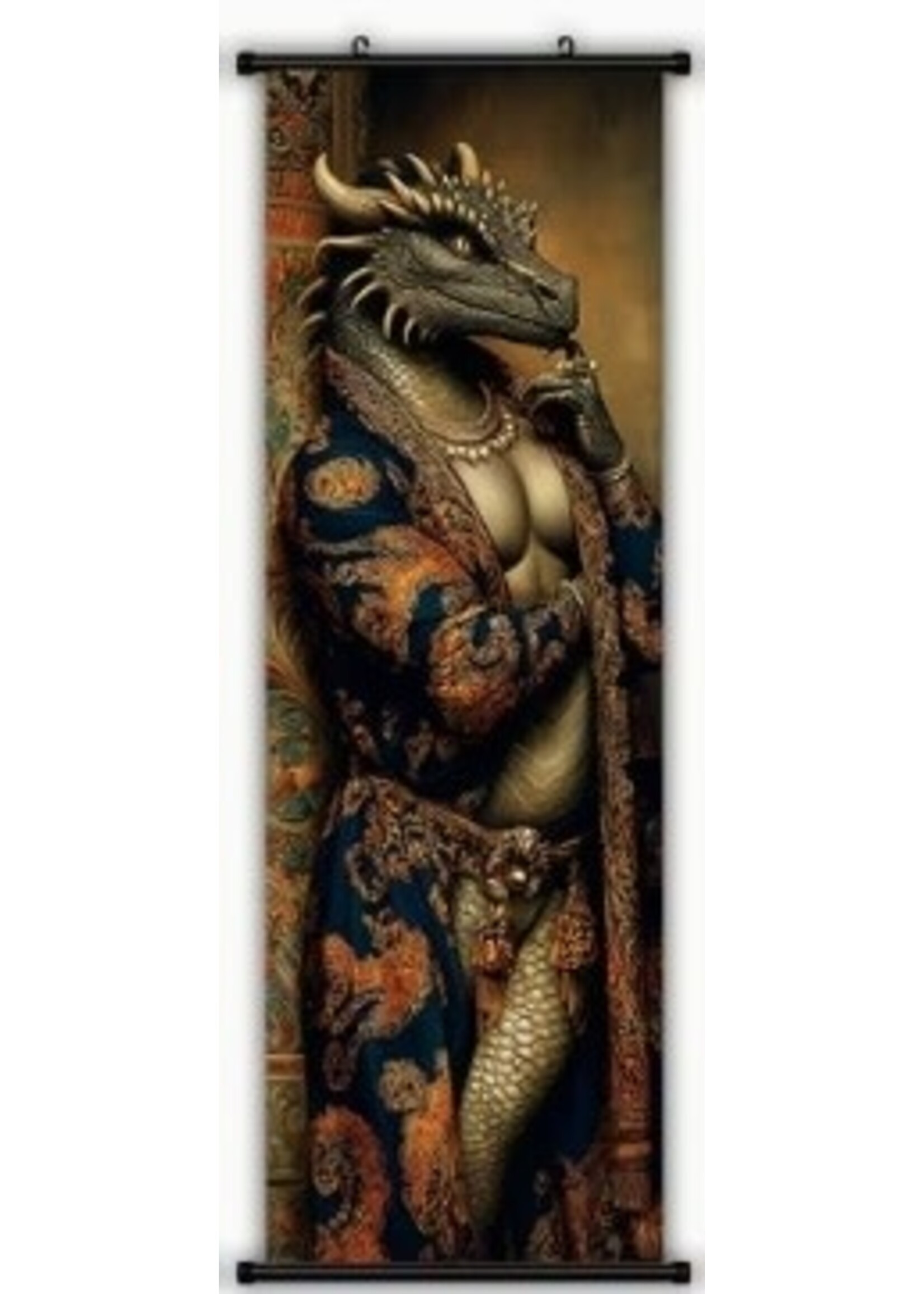 Hanging Wall Banner 15x47 Inch Draconic Characters 2