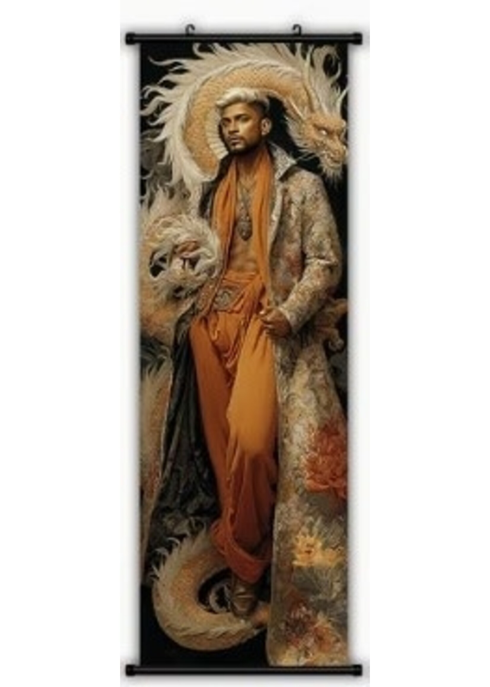 Hanging Wall Banner 15x47 Inch Draconic Characters 3