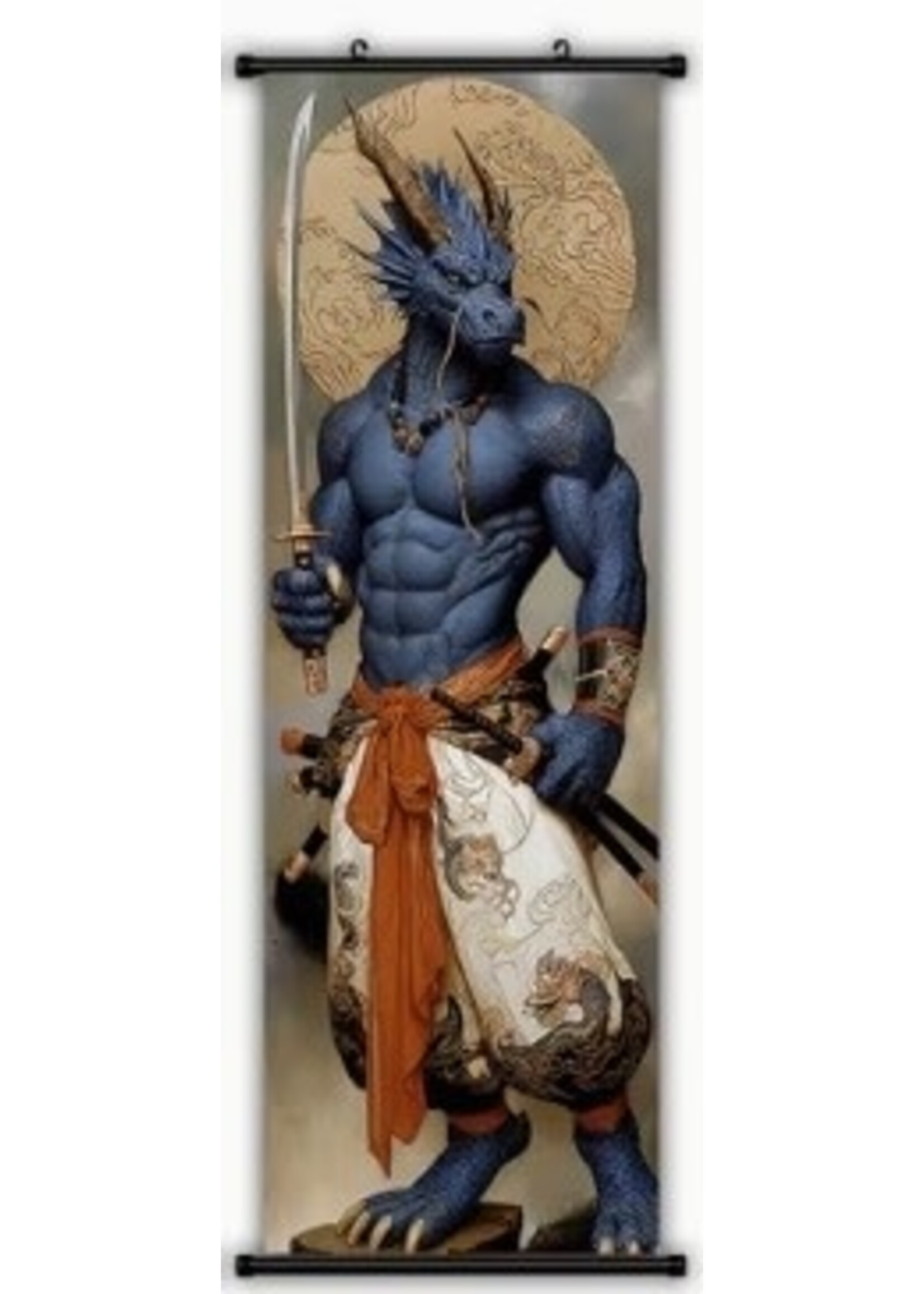 Hanging Wall Banner 15x47 Inch Draconic Characters 4