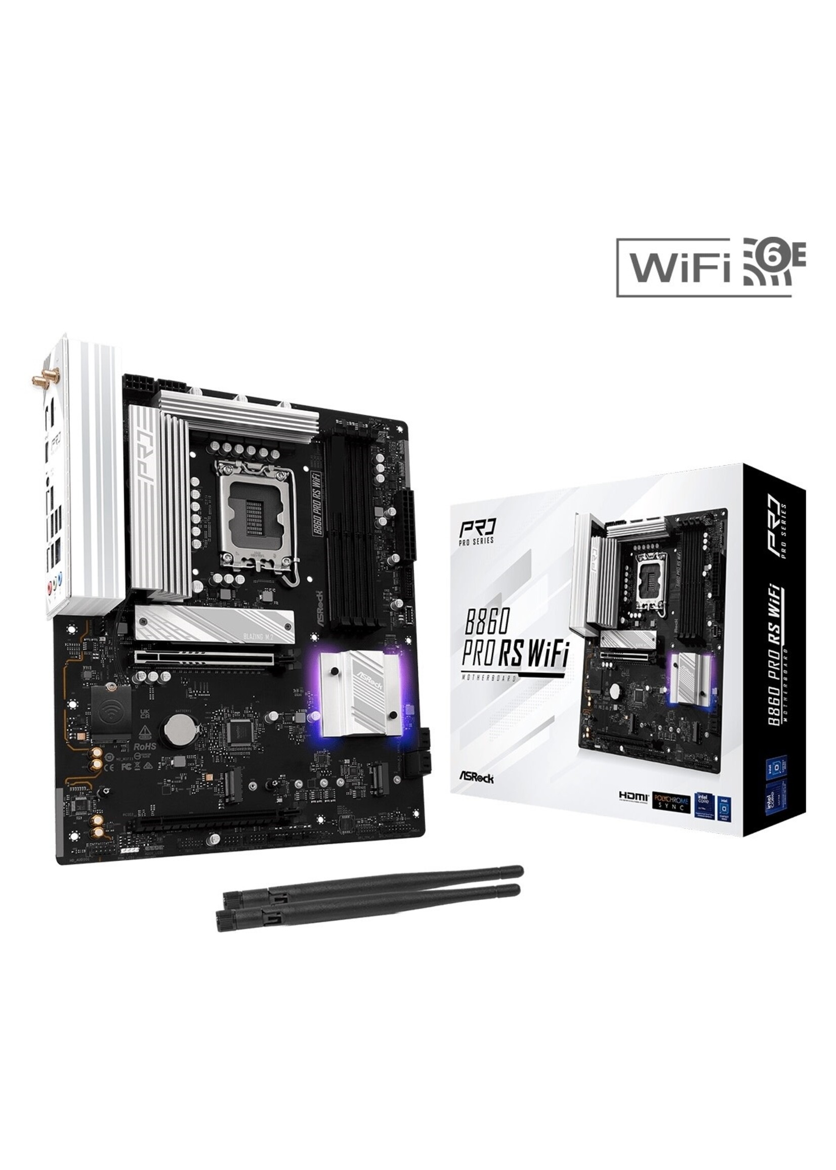 ASRock ASRock B860 Pro RS WiFi B860 LGA1851 DDR5 ATX Motherboard