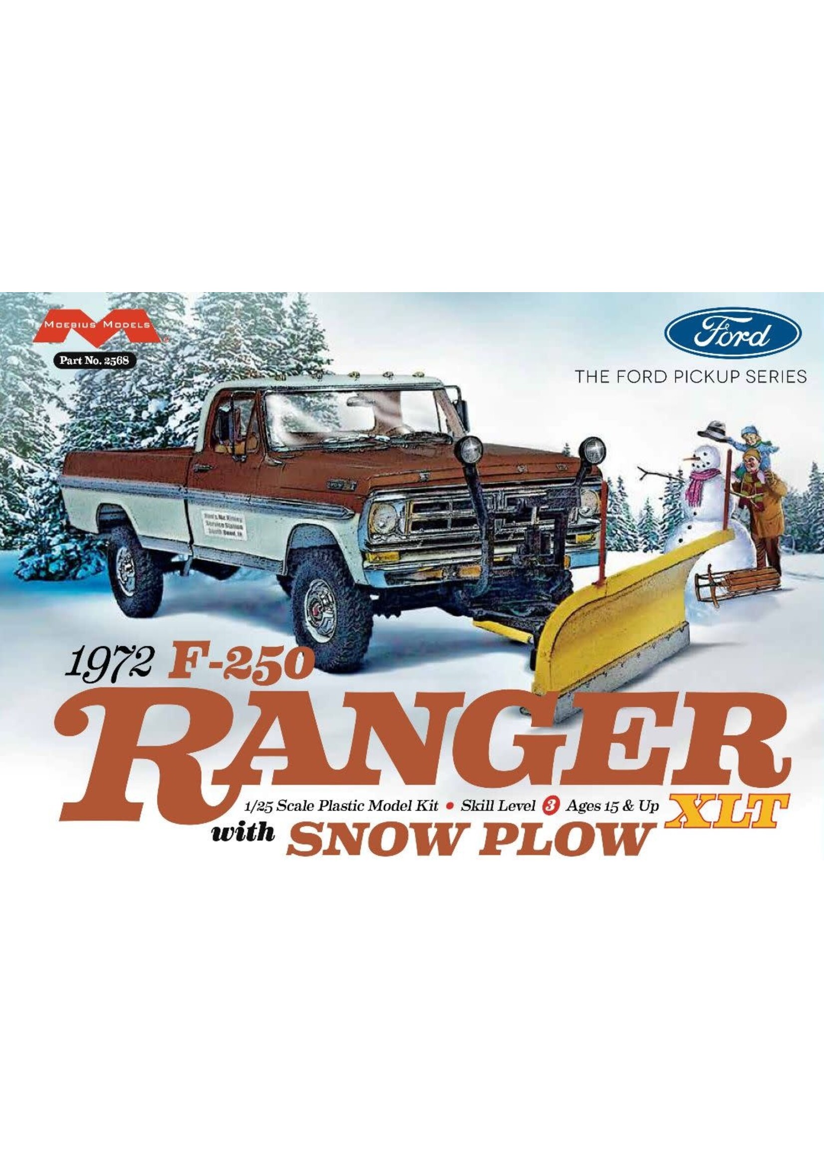 Moebius MOE2568 1972 Ford F-250 4x4 with Snow Plow (1/25)
