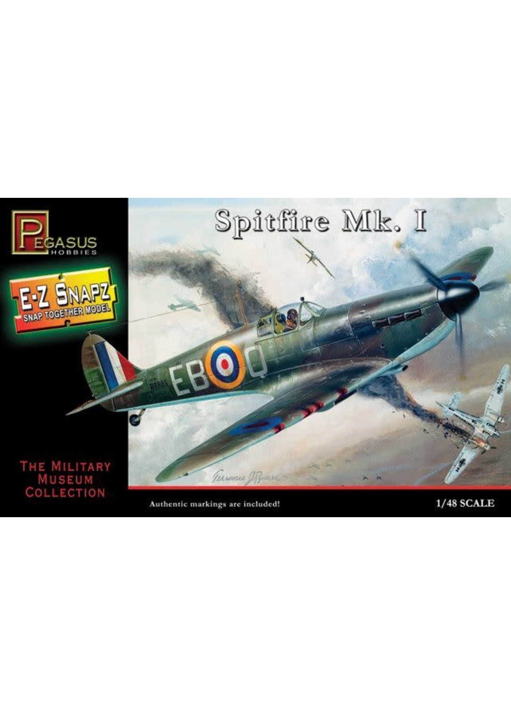 Pegasus PEG8410 Spitfire Mark 1 EZSnapz (1/48)