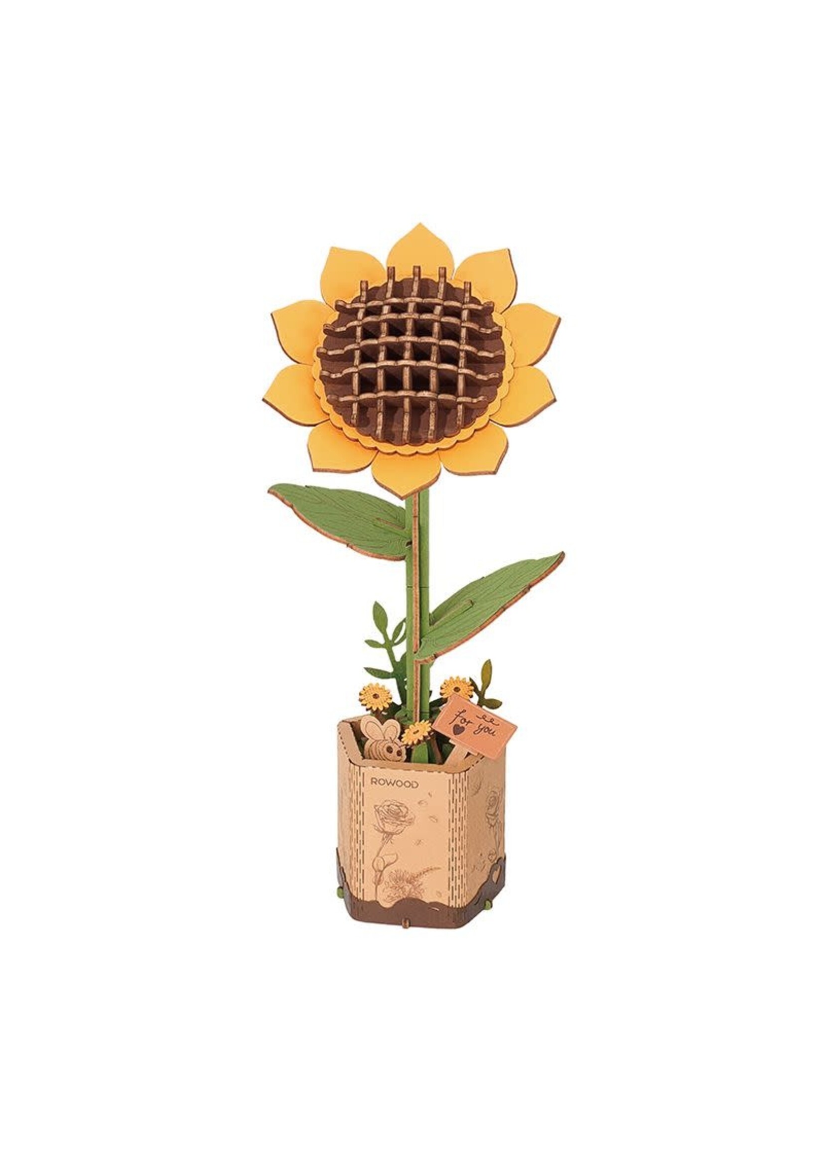 Rowood ROETW011 DIY Sunflower 3D Wooden Puzzle