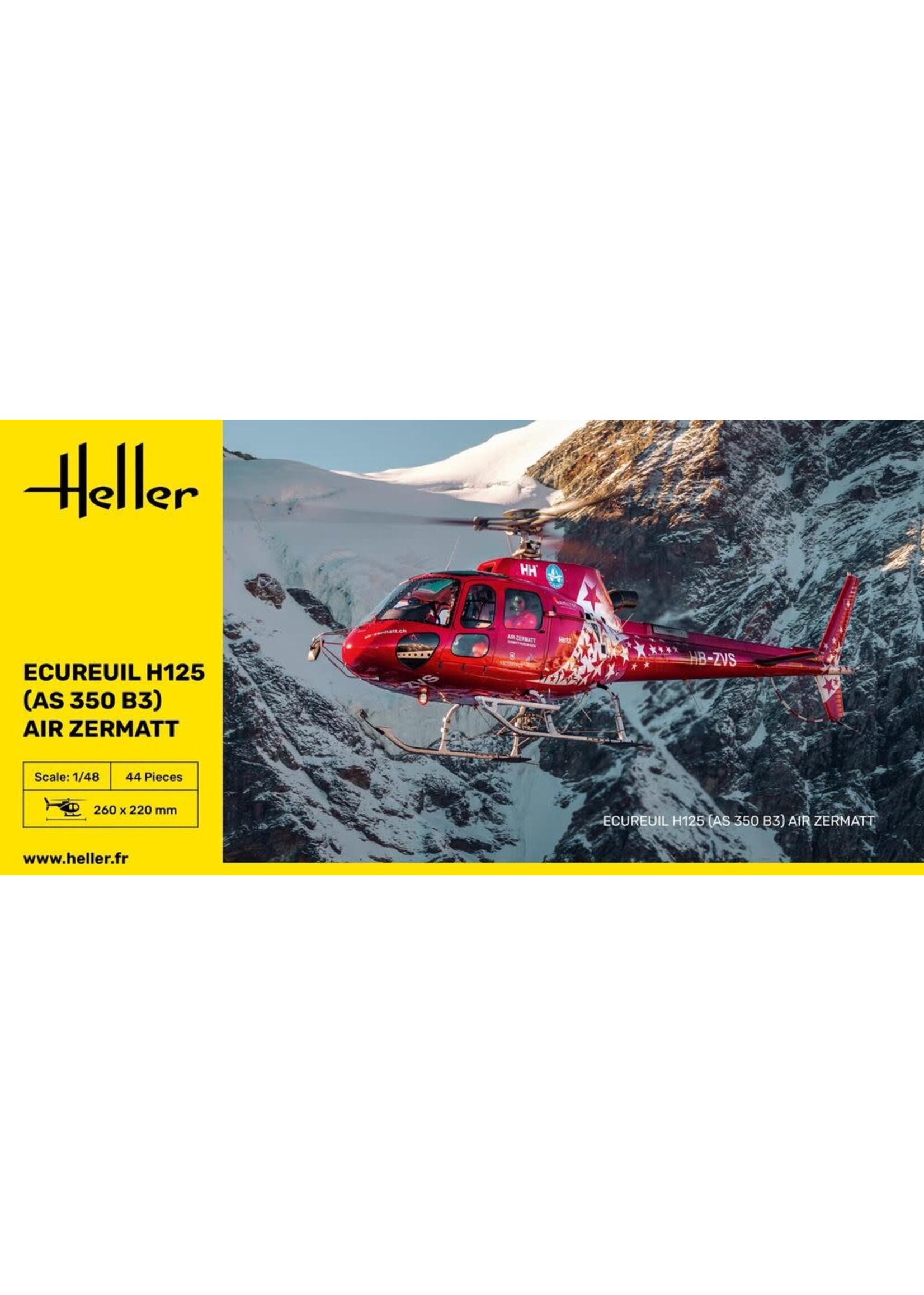 Heller HLR80490 Ecureuil H125 (AS 350 B3) Air Zermatt (1/48)