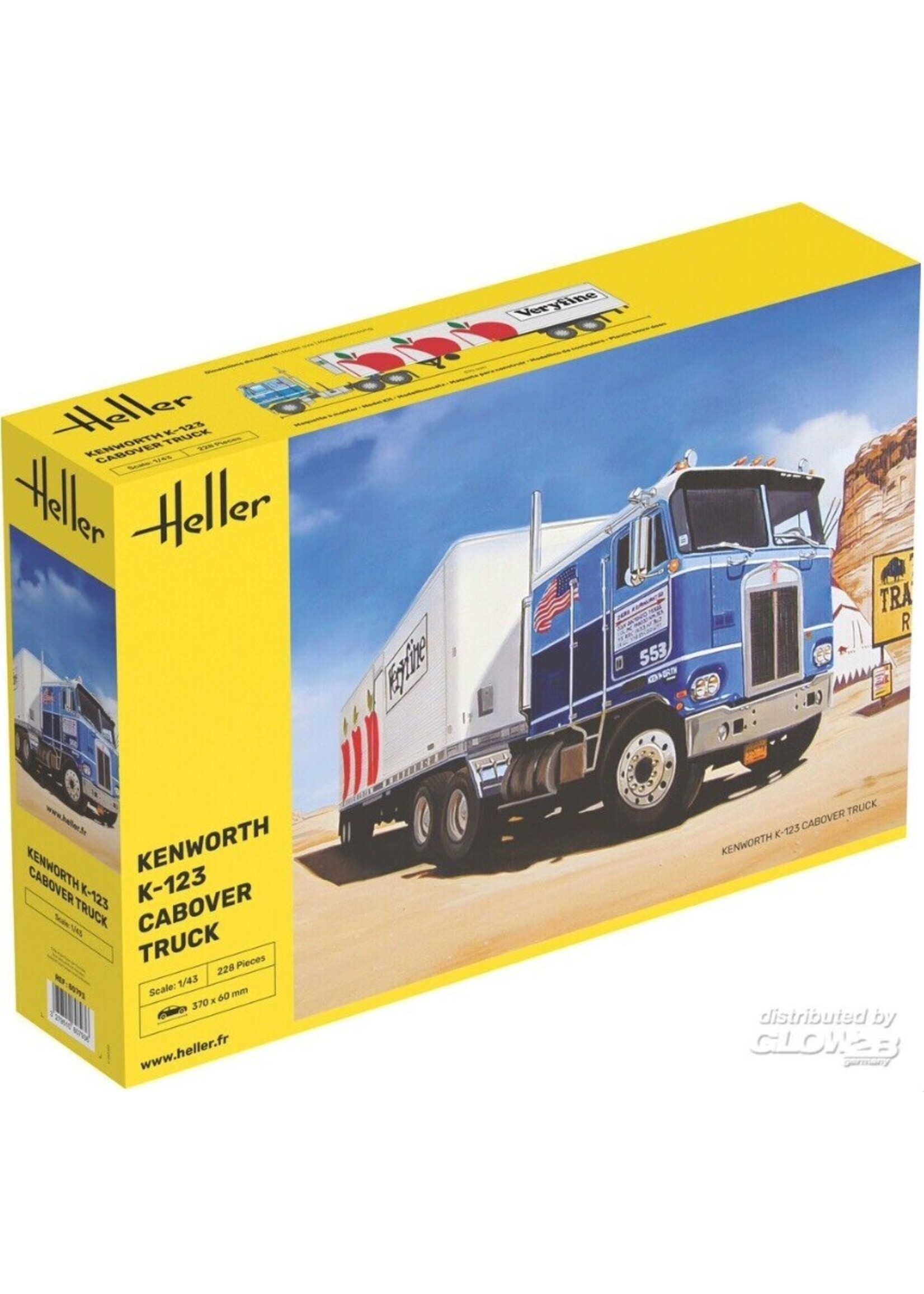 Heller HLR80793 Kenworth K-123 Cabover Truck (1/43)