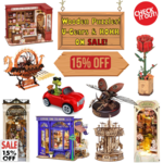 UGears, ROKR, Rolife Wooden Model Kits Sale!