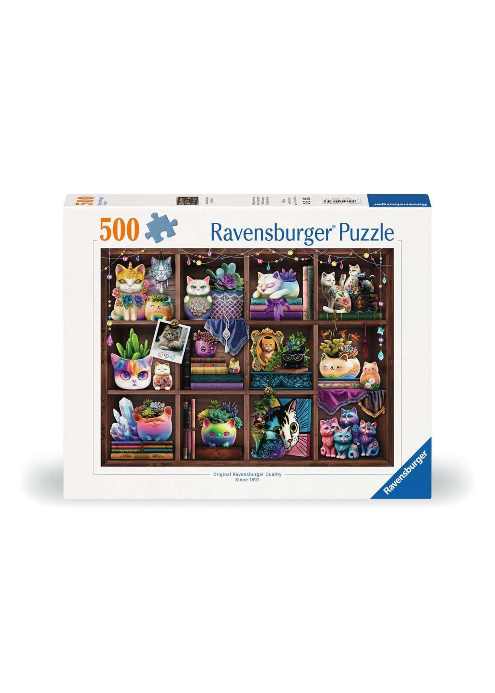 Ravensburger RAV12000874 Cubby Cats and Succulents (Puzzle500)
