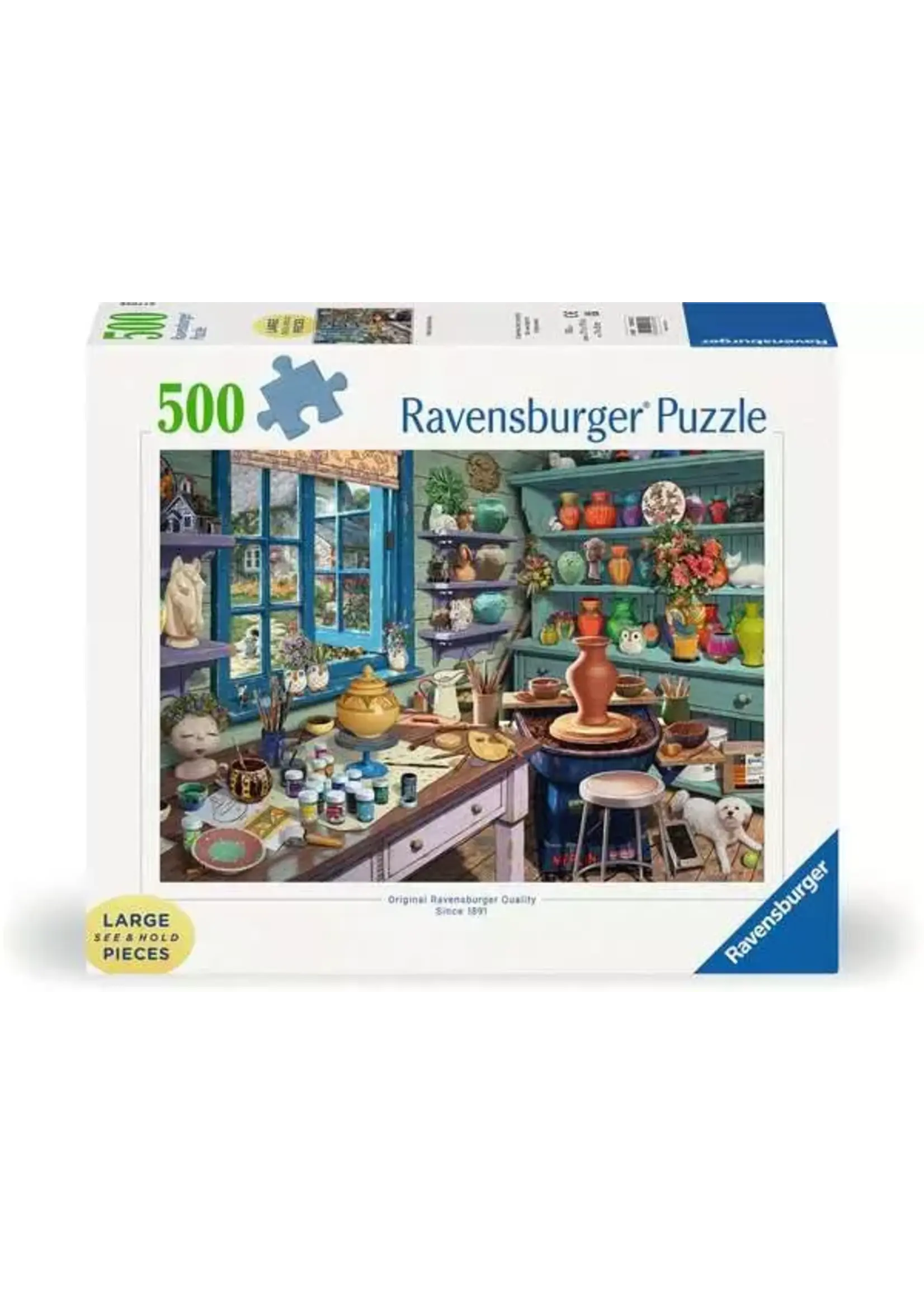 Ravensburger RAV12001357 Pottery Studio Sanctuary (Puzzle500)