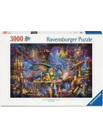 Ravensburger RAV12001418 Dragons Library (Puzzle3000)