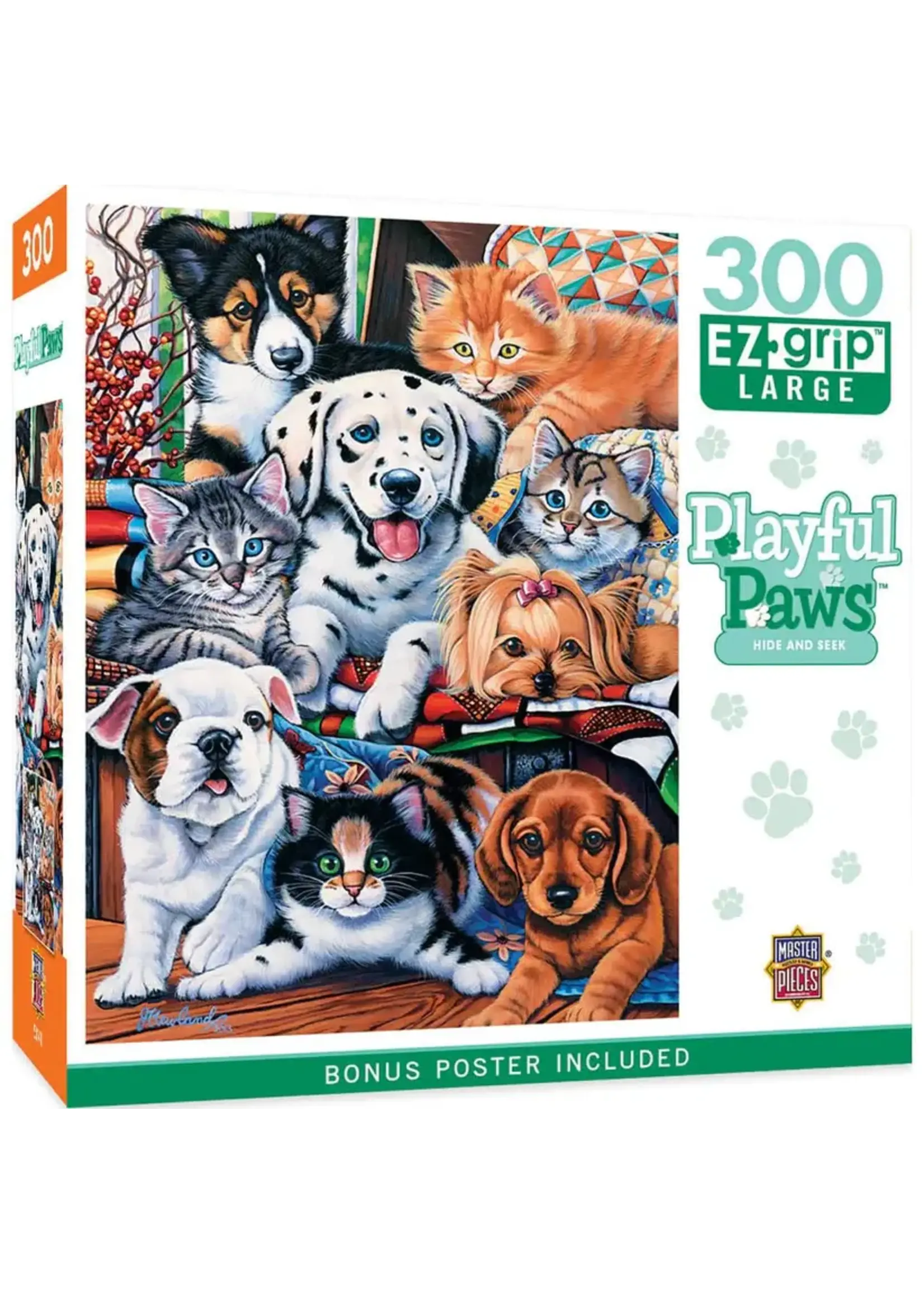 MasterPieces MPP31366 Playful Paws Hide & Seek (Puzzle300)