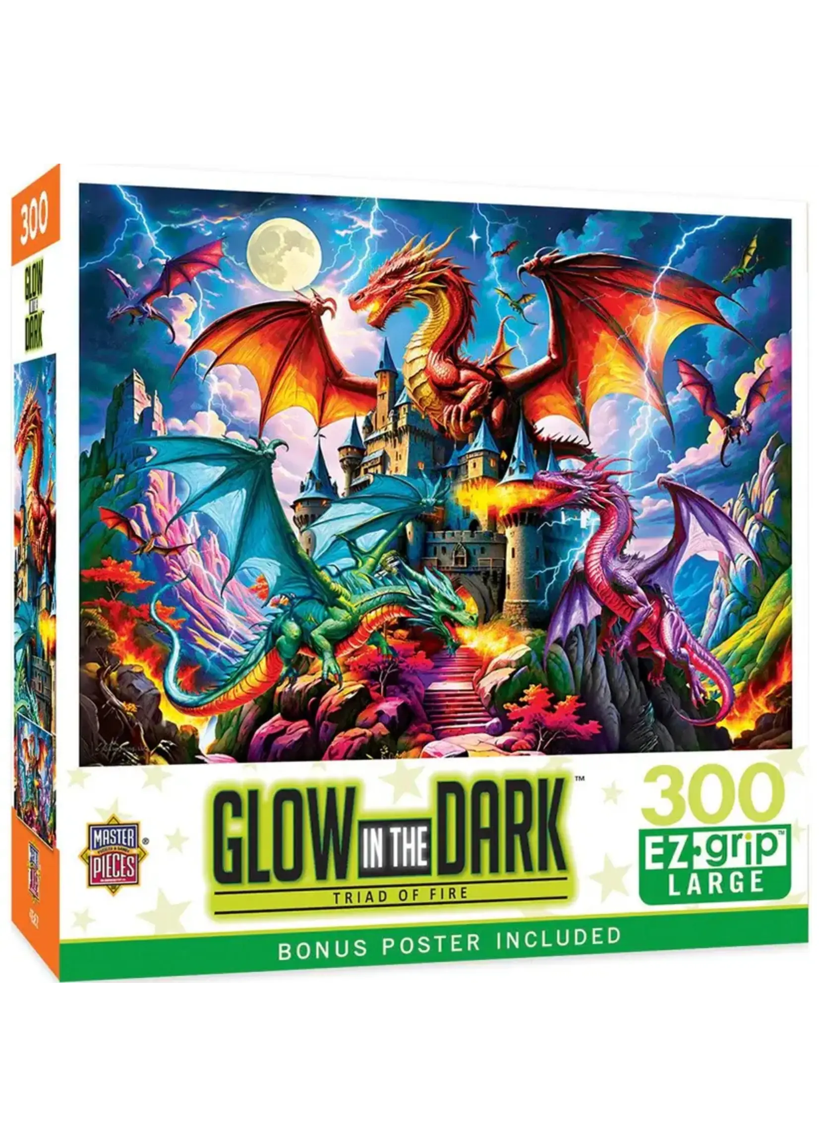 MasterPieces MPP32535 Triad of Fire Glow in the Dark (Puzzle300)