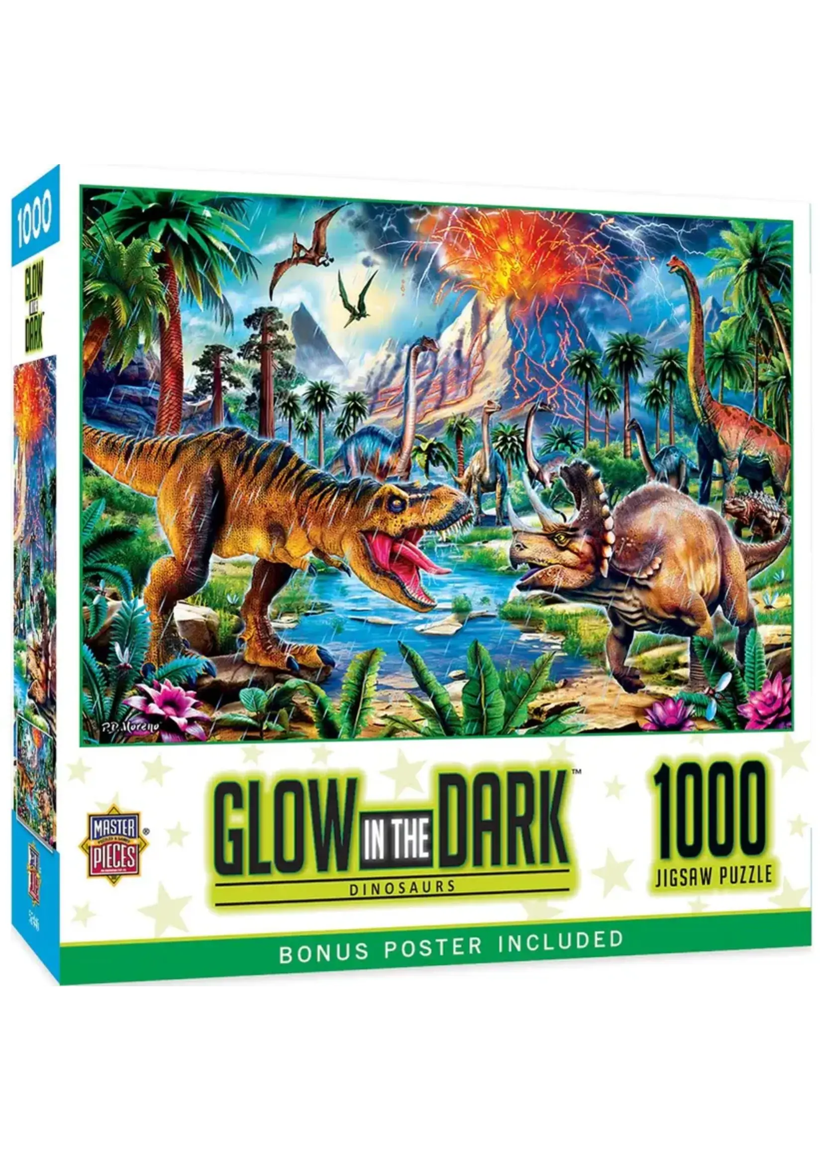 MasterPieces MPP72418 Dinosaurs Glow in the Dark (Puzzle1000)