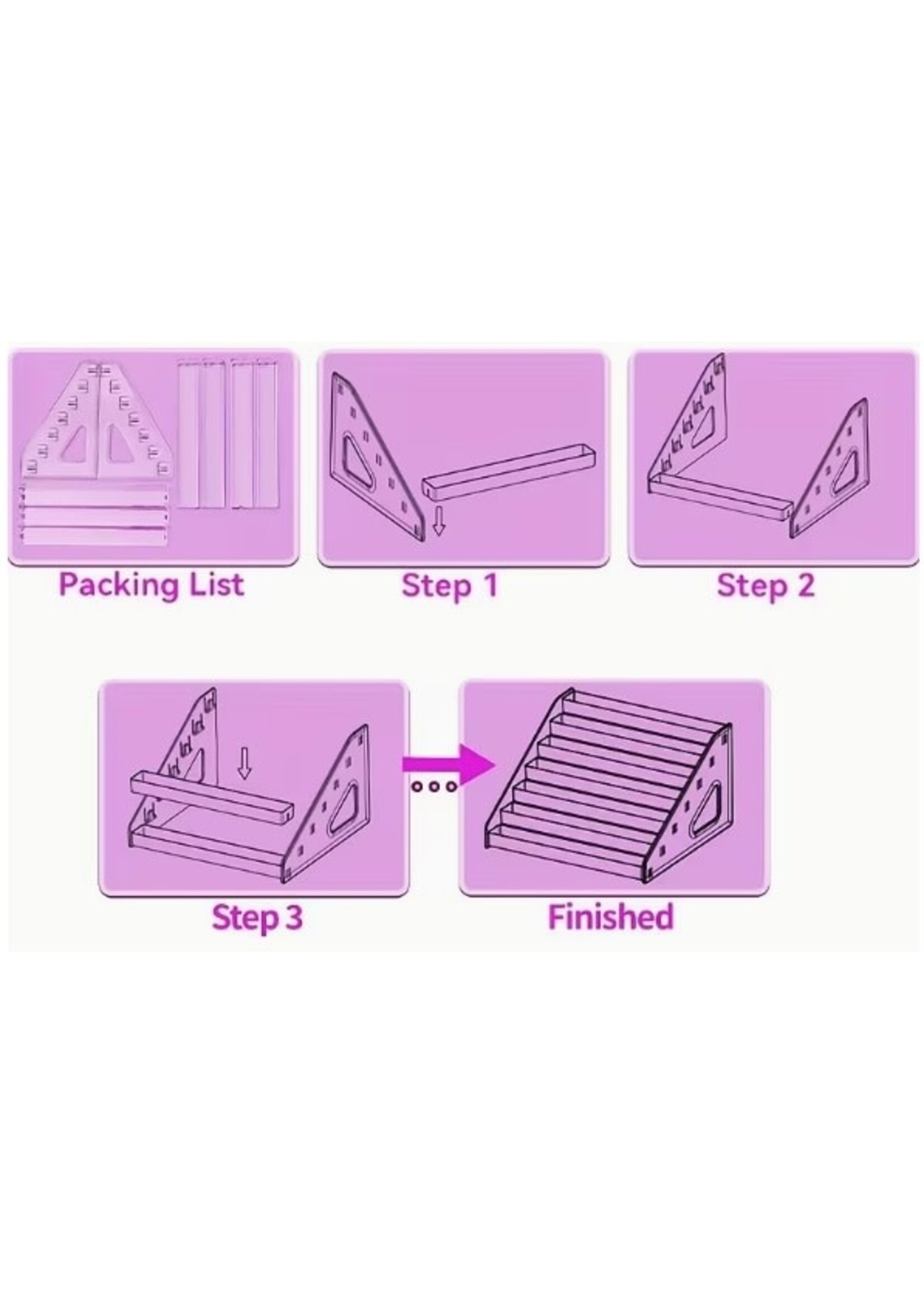 7Tier Paint Rack Transparent Acrylic