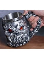 Mug Gothic Skull with Red Eyes
