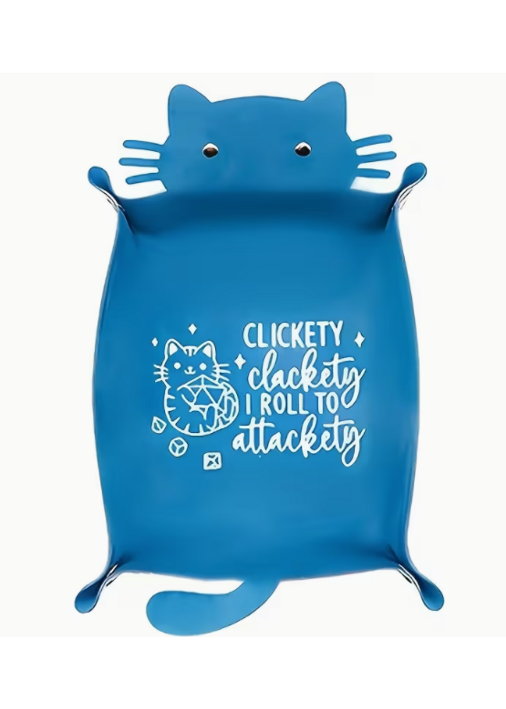 Dice Tray Clickety Clackety I Roll To Attackety (Blue)