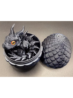 Black Dragon and Egg Ornament