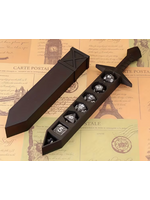 Dice RPG 7pc Black with Sword Storage Case