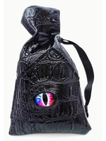 Dice Bag Black Leatherette Red Eye