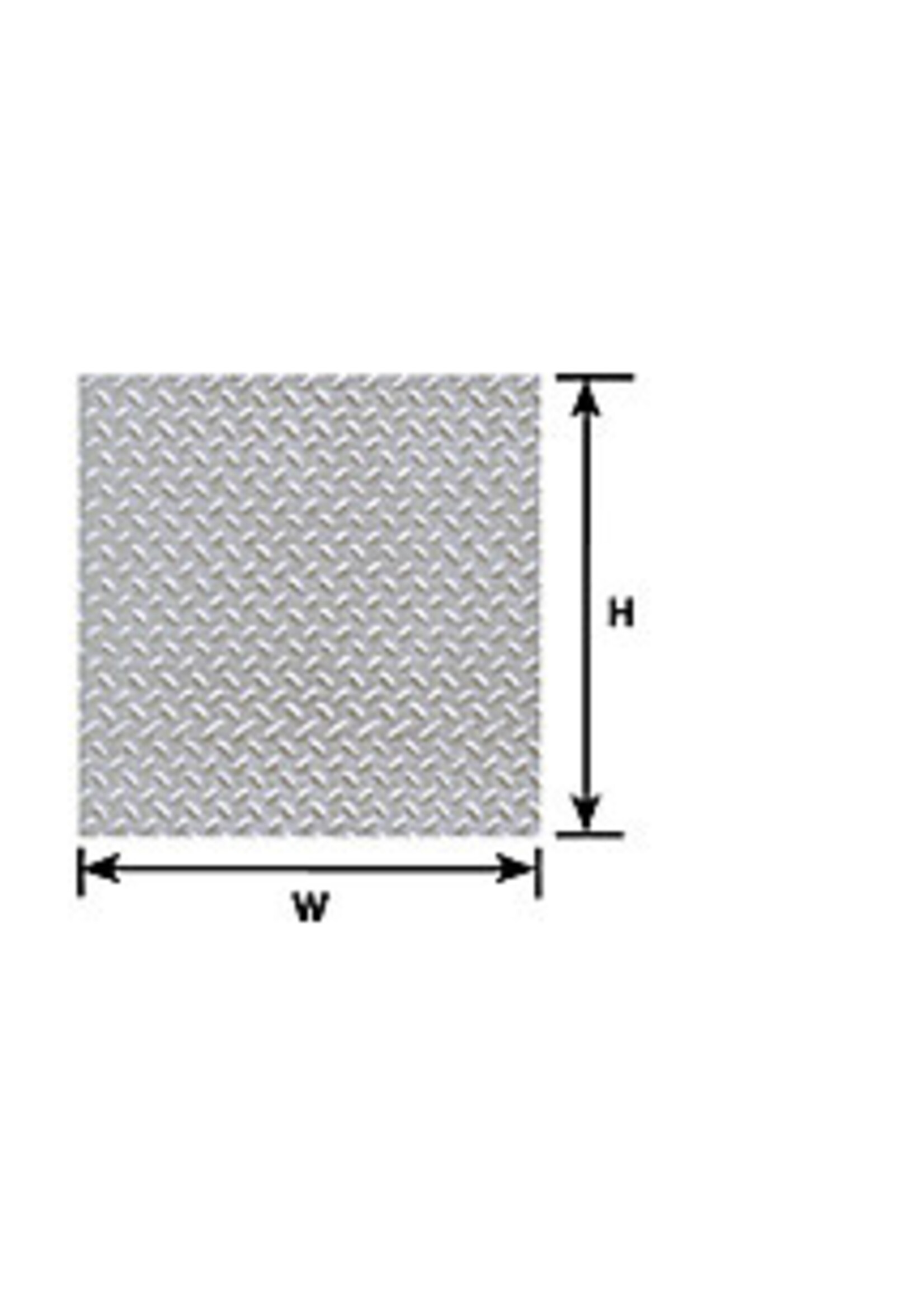 Plastruct PLA91687 Styrene HO Scale Diamond Plate Sheet