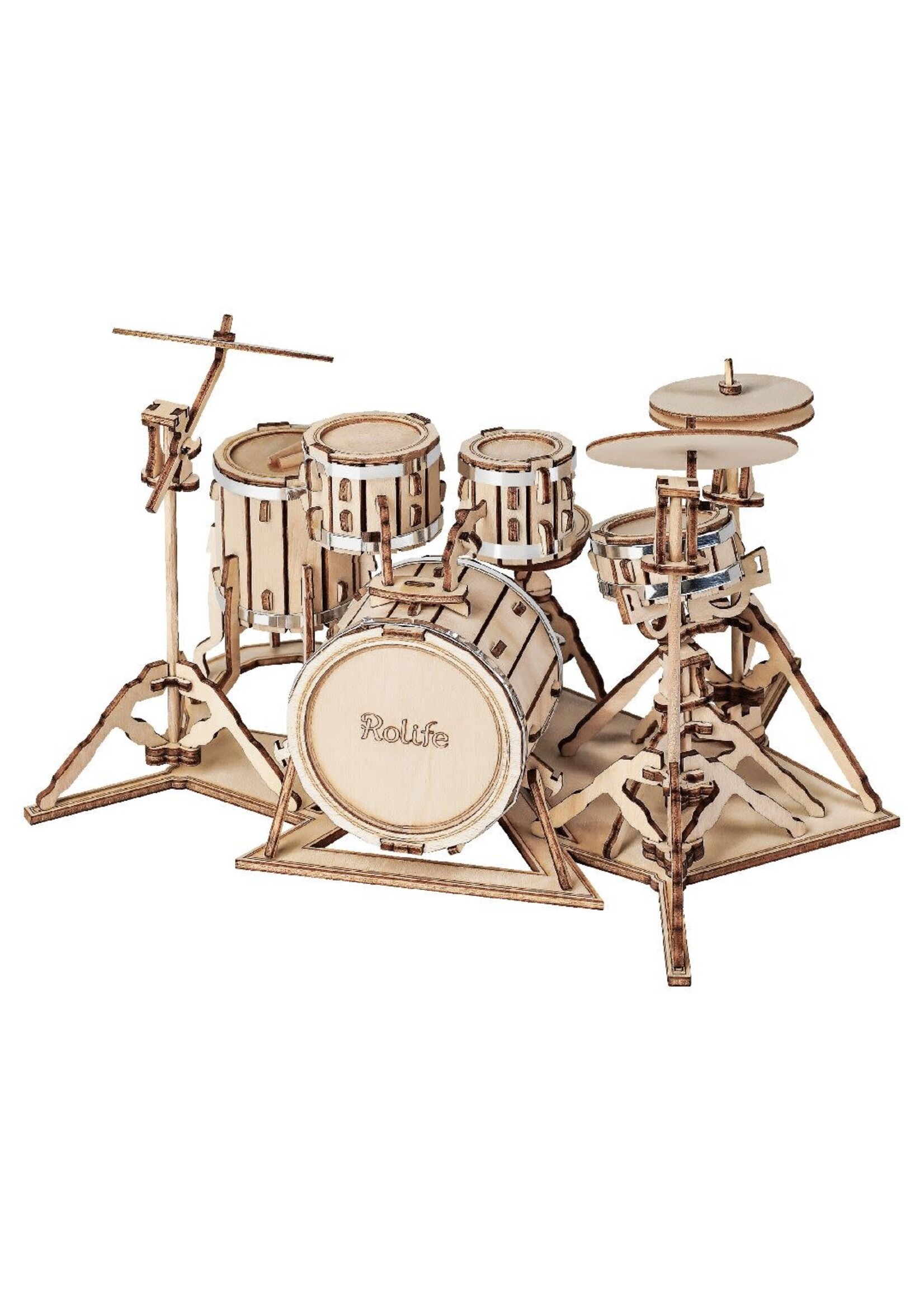Rolife ROETG409 Drum Kit 3D Wooden Puzzle