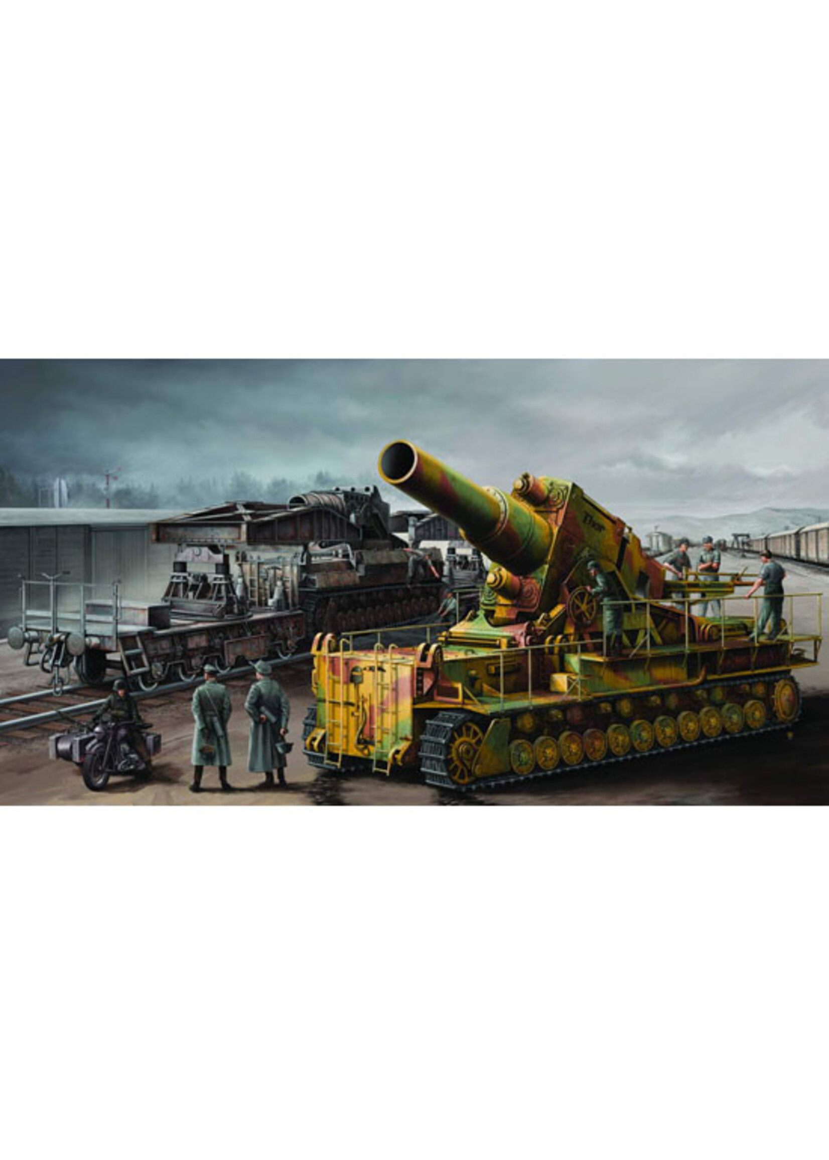 Trumpeter TRU00209 Morser Karl Gerat 040/041 Railway Transport Carrier (1/35)