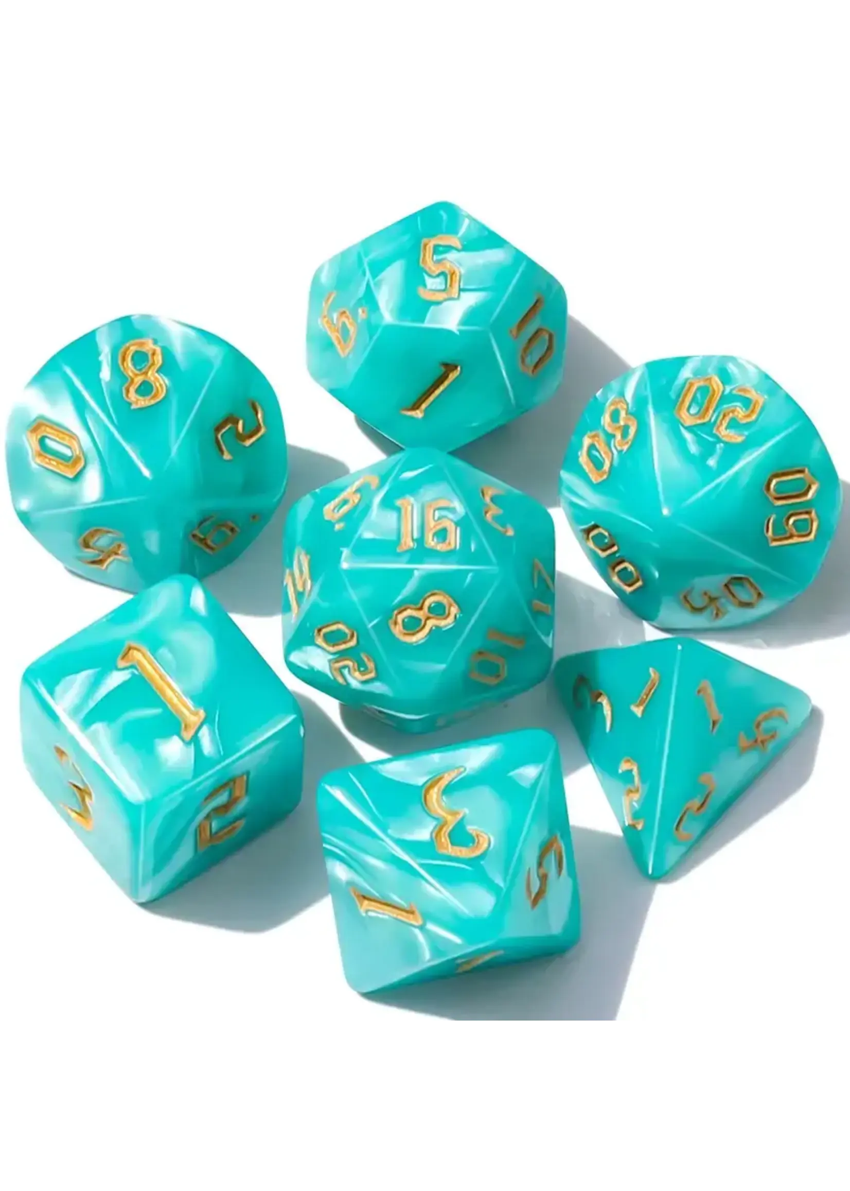 Tier 2 T2 RPG Dice 7pc Lake Blue
