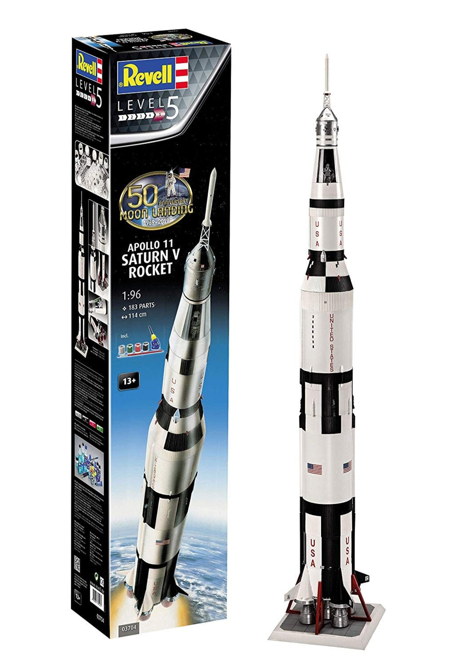 Revell Germany RVG3704 Apollo 11 Saturn V Rocket (1/96)