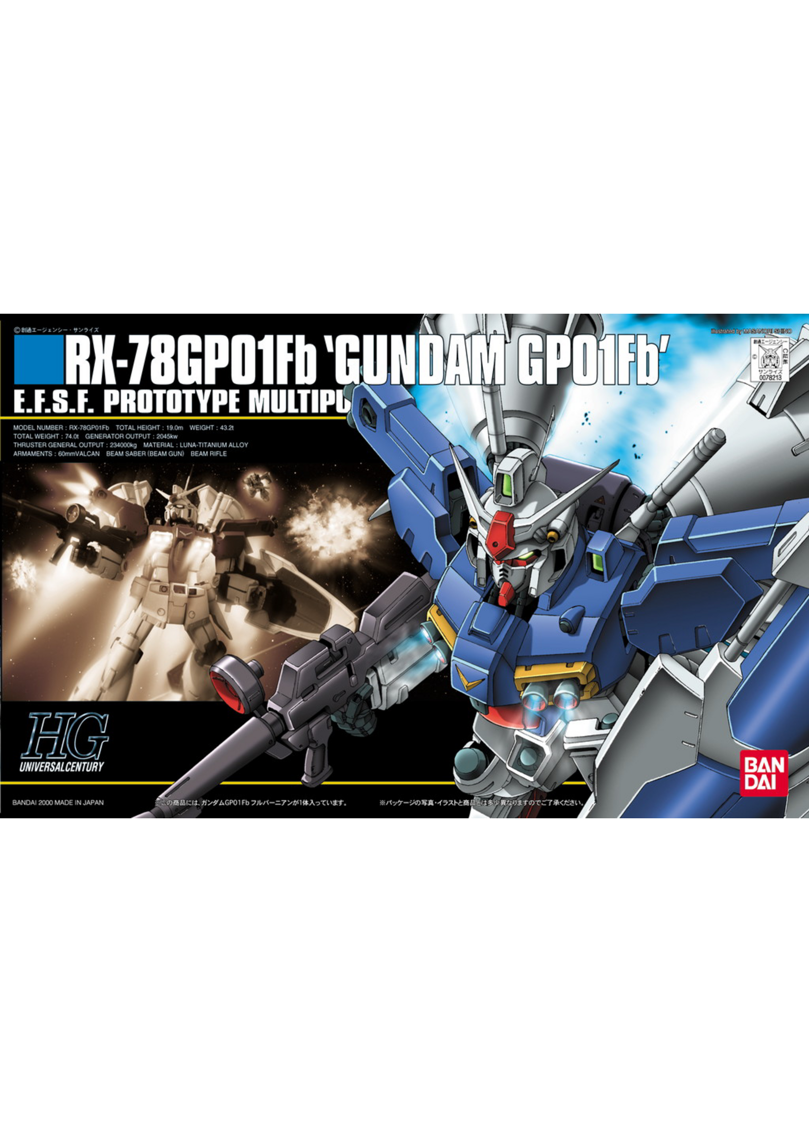 Bandai HGUC #18 GP01Fb Gundam (1/144)