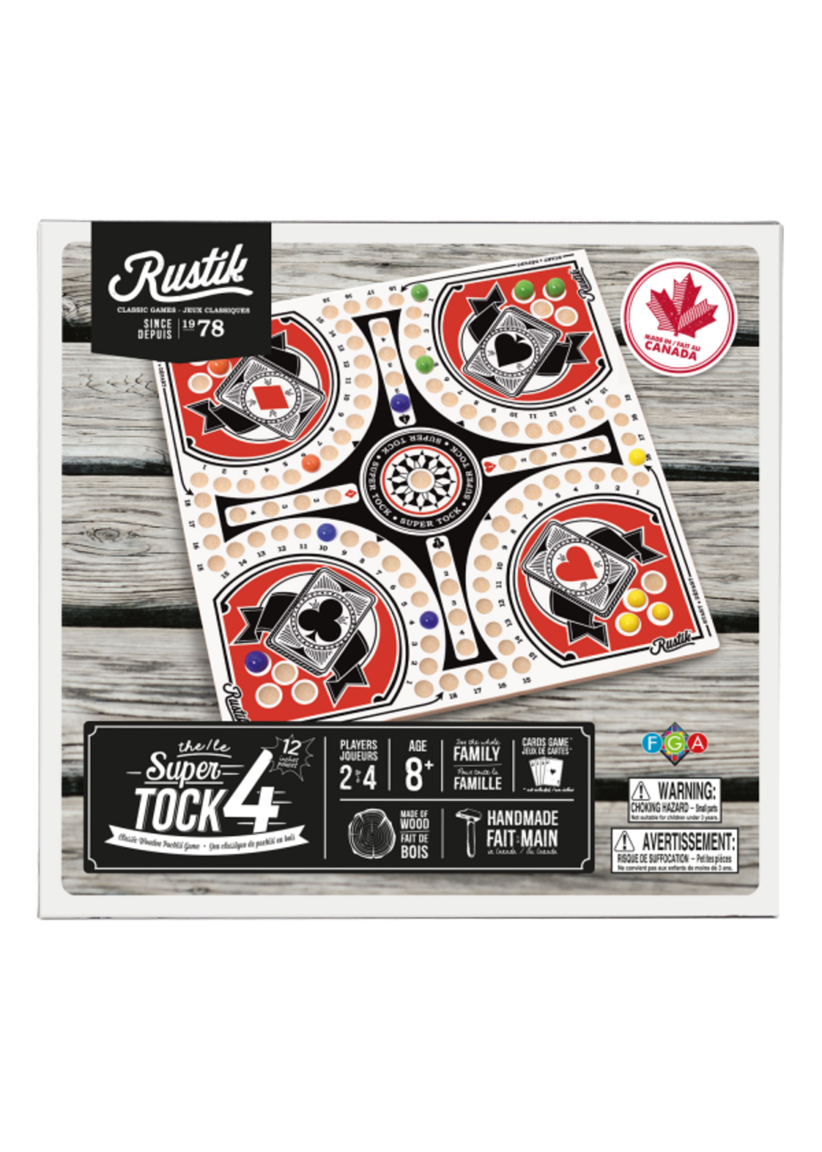 Super Tock 4 Player 12 inch Board