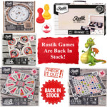 Rustik Game Products back in stock!