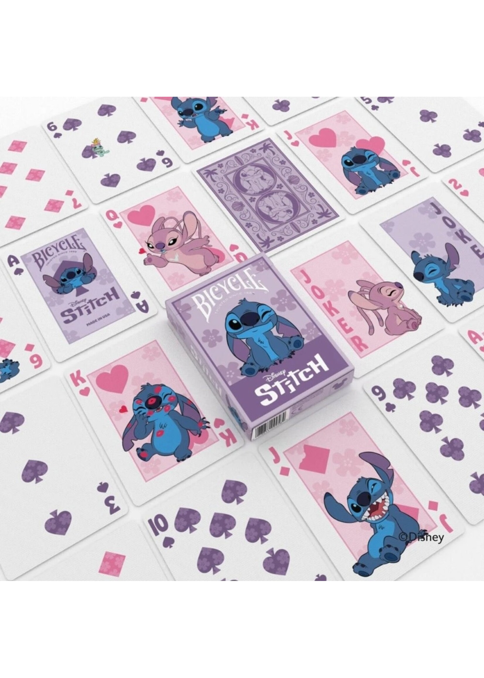 Playing Cards Bicycle Disney Stitch Purple