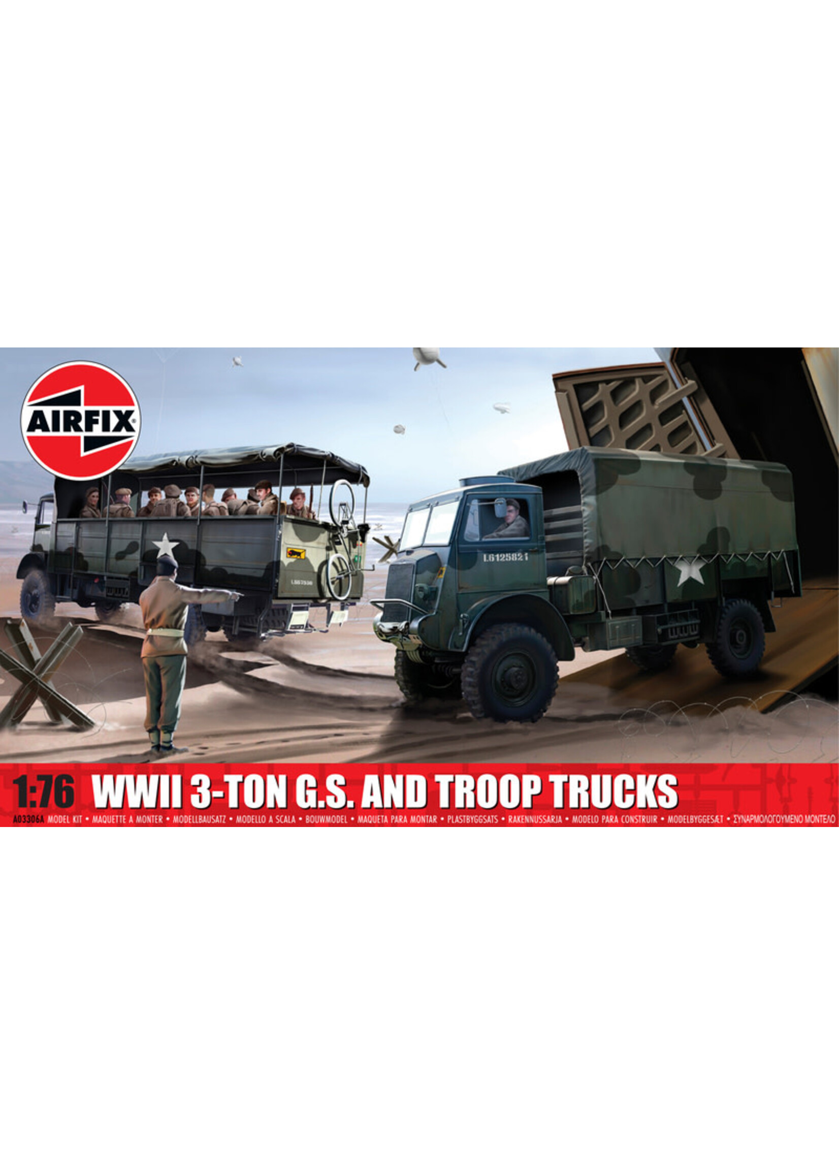 Airfix AIR03306A WWII 3 Ton General Service & Troop Trucks (1/76)