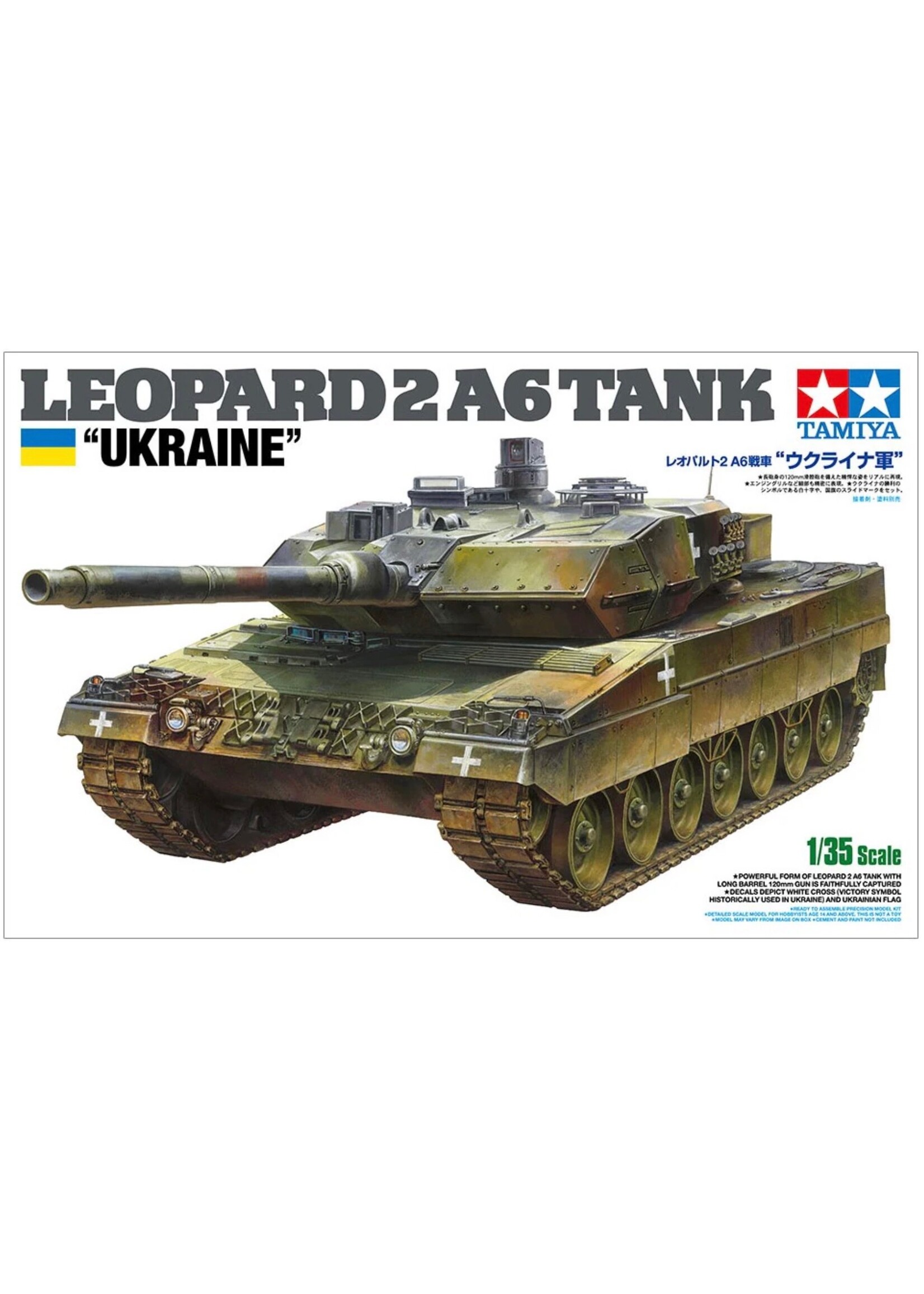 Tamiya TAM25207 Leopard 2A6 Tank Ukraine (1/35)