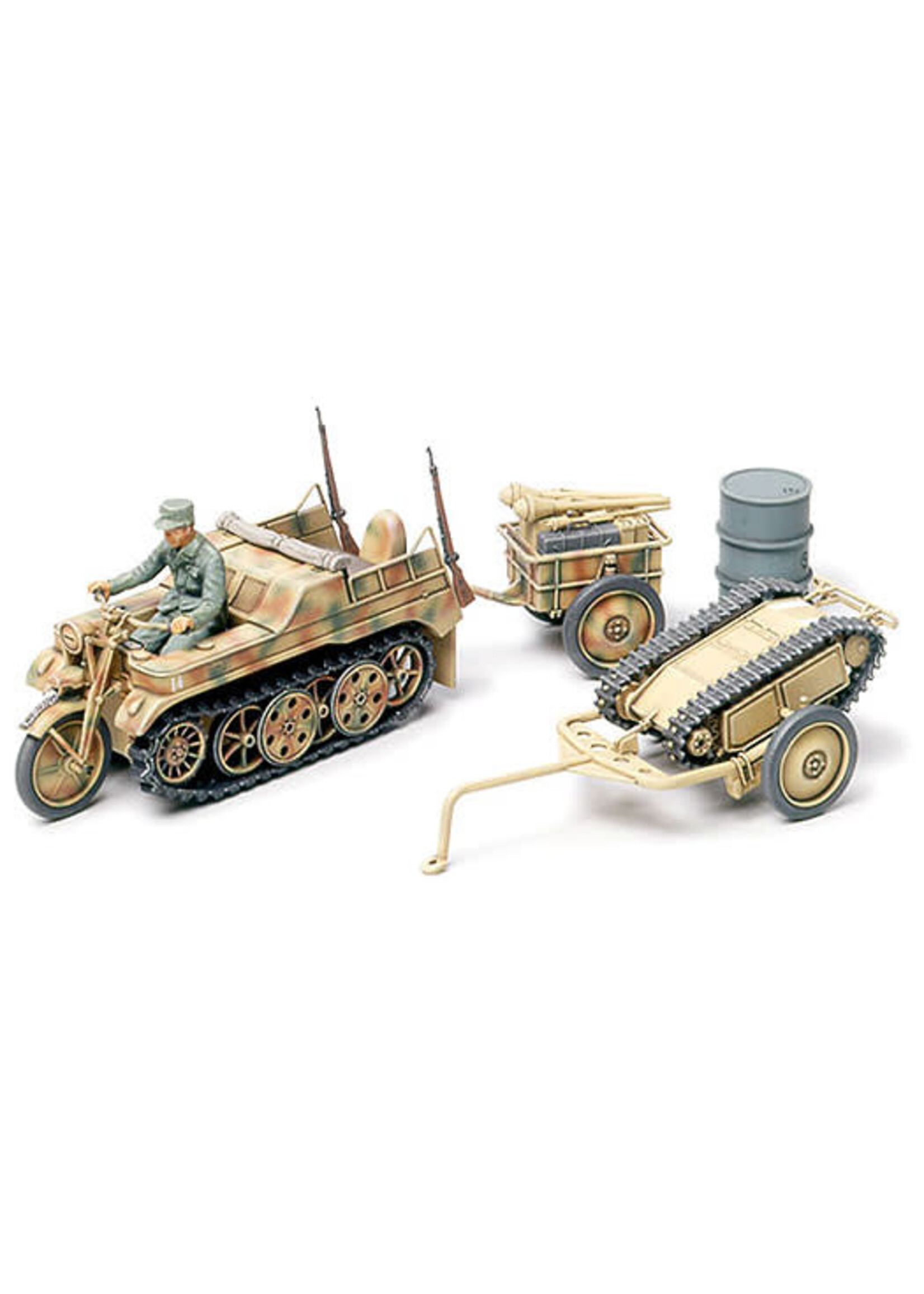 Tamiya TAM32502 Kettenkrad with Cart & Goliath (1/48)