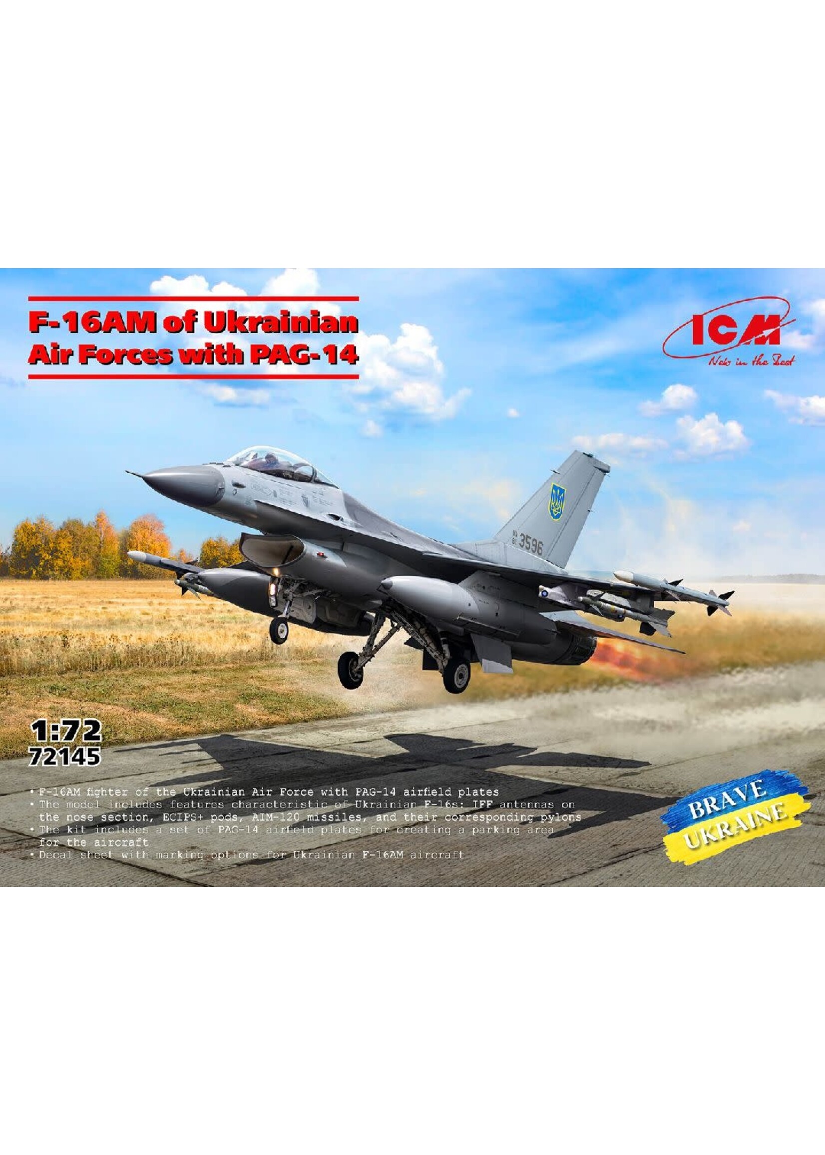 ICM ICM72145 F-16AM of Ukrainian Air Forces with PAG-14 (1/72)