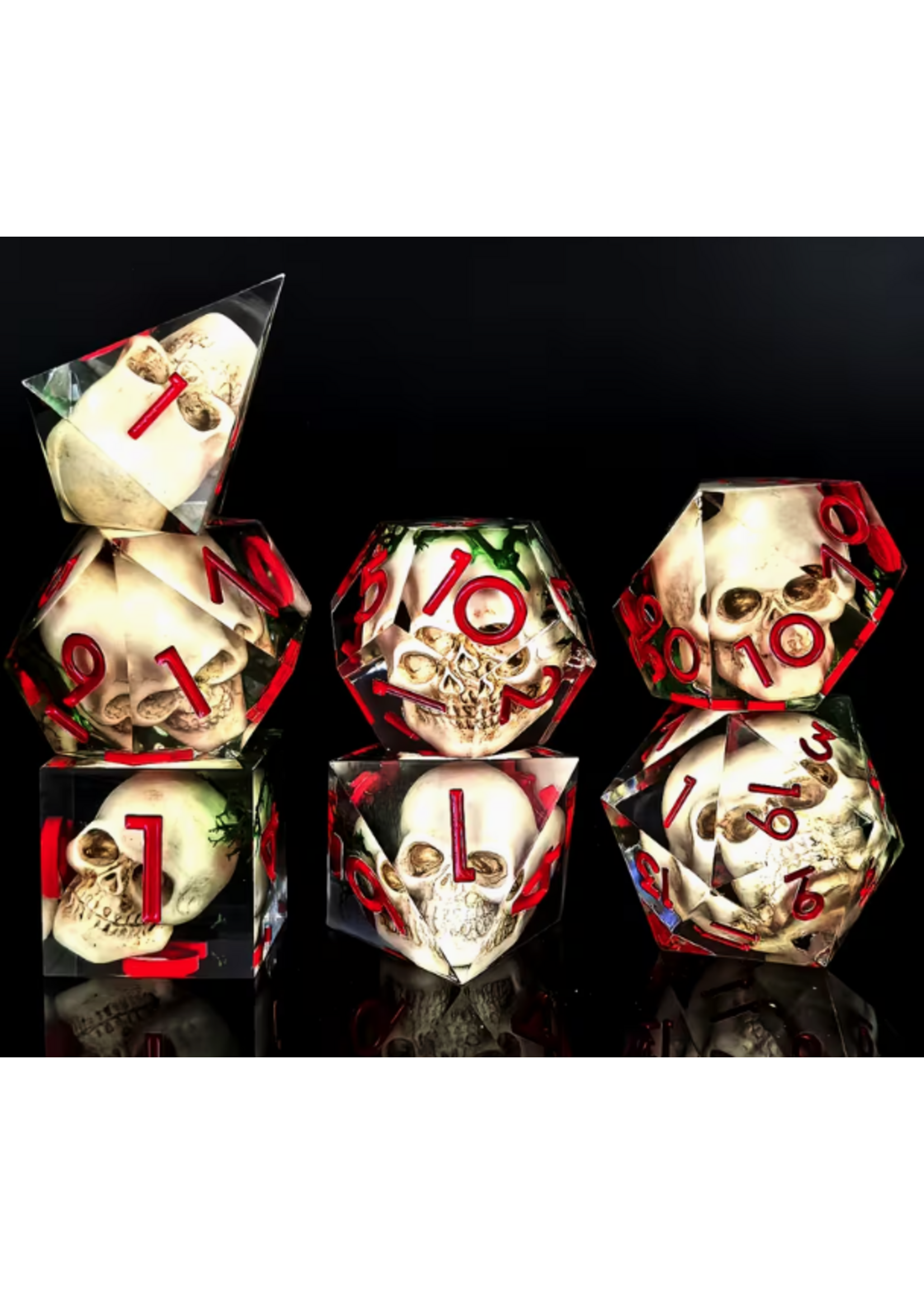 T6 RPG Resin Red Skull Head