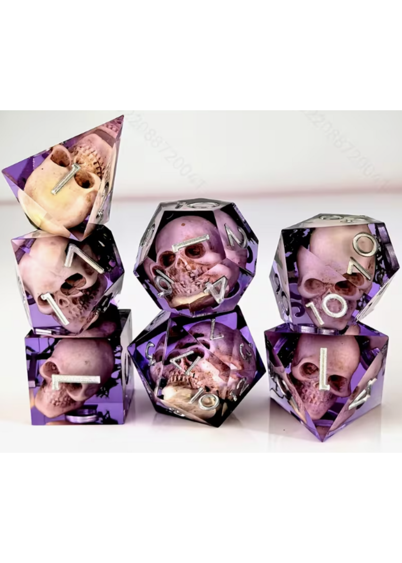 T6 RPG Resin Inclusion Purple Skull