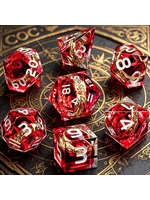 T4 RPG Resin Inclusion Ring Red Silver