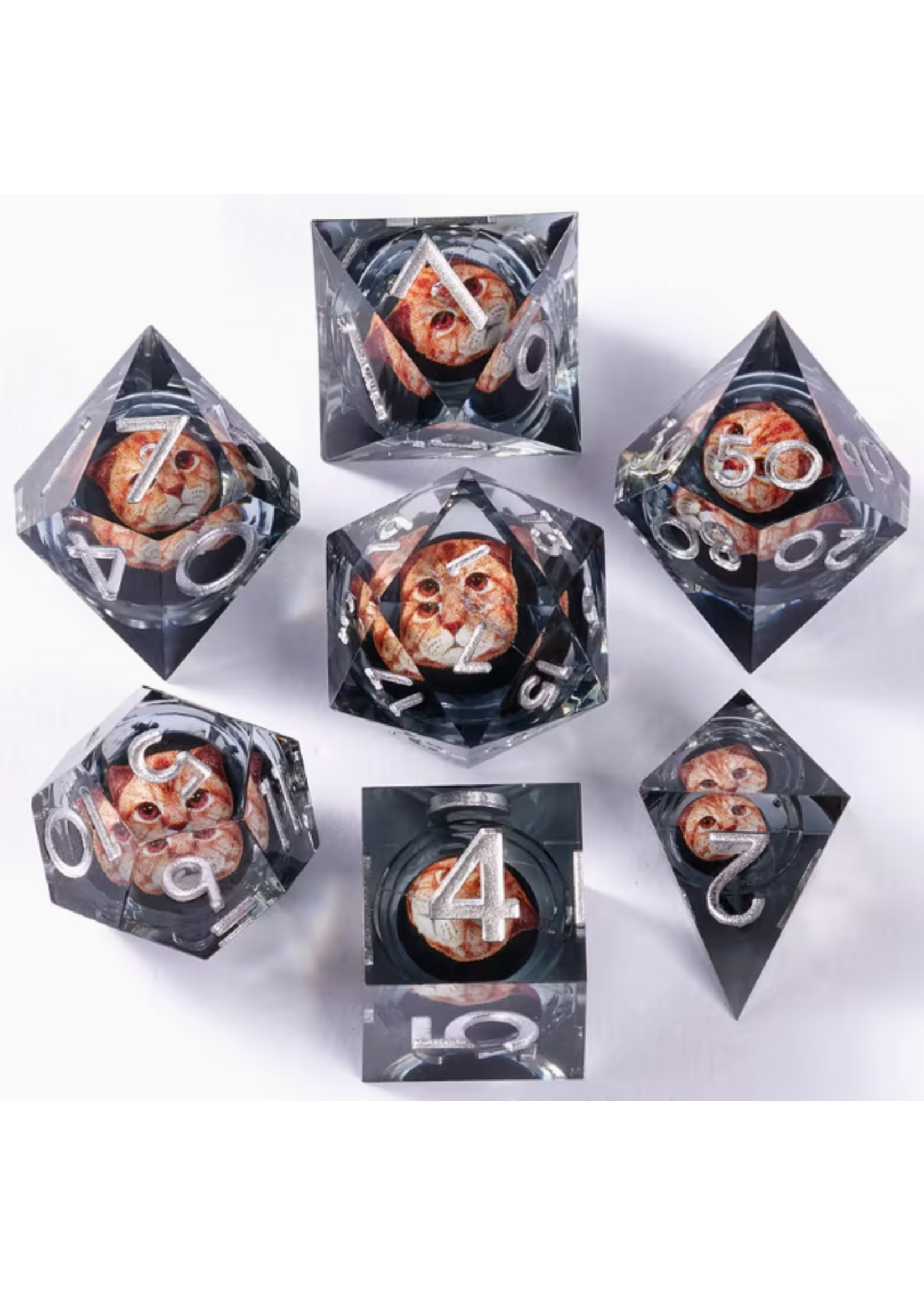 T5 RPG Resin Liquid Core Cat Head Black Silver