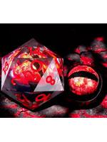 T2 29mm D20 Resin Liquid Core Cats Eye Red Red