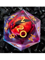 T2 29mm D20 Liquid Core Cats Eye Red Blue Gold