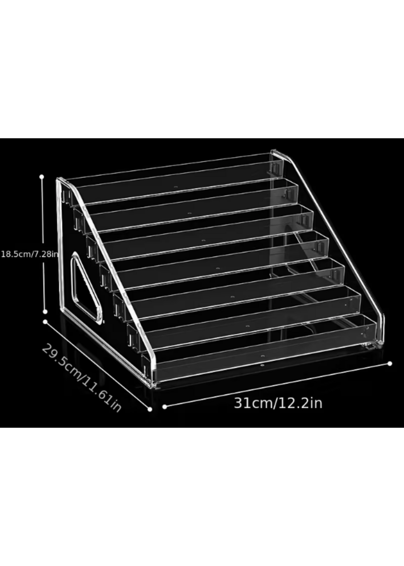 7 Tier Paint Rack Transparent Acrylic