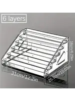 6 Tier Paint Rack Transparent Acrylic