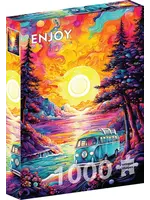 Enjoy Puzzle E2339 Van Life at the Beach (Puzzle1000)