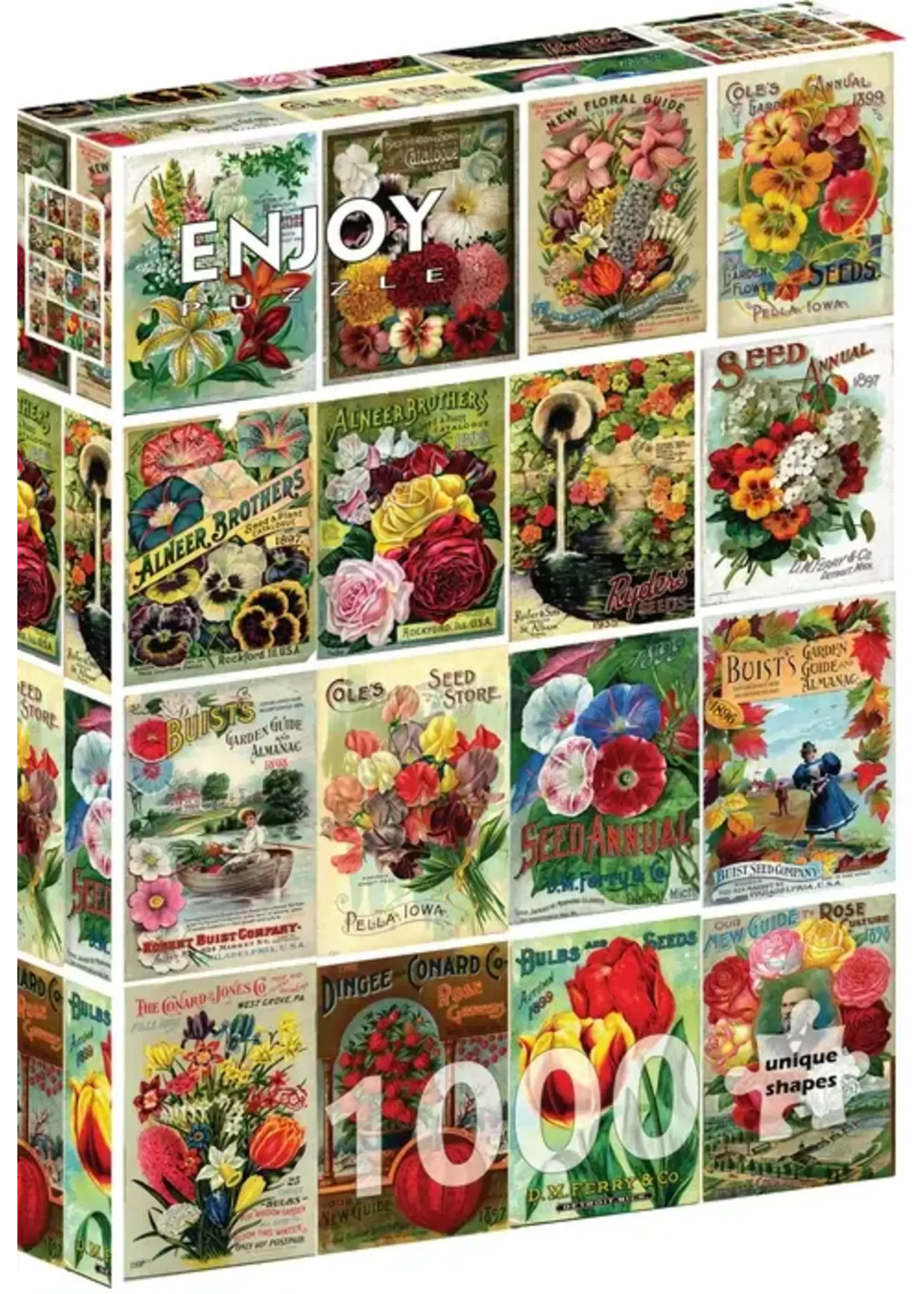 Enjoy Puzzle E2342 Vintage Flower Seed Packets (Puzzle1000)