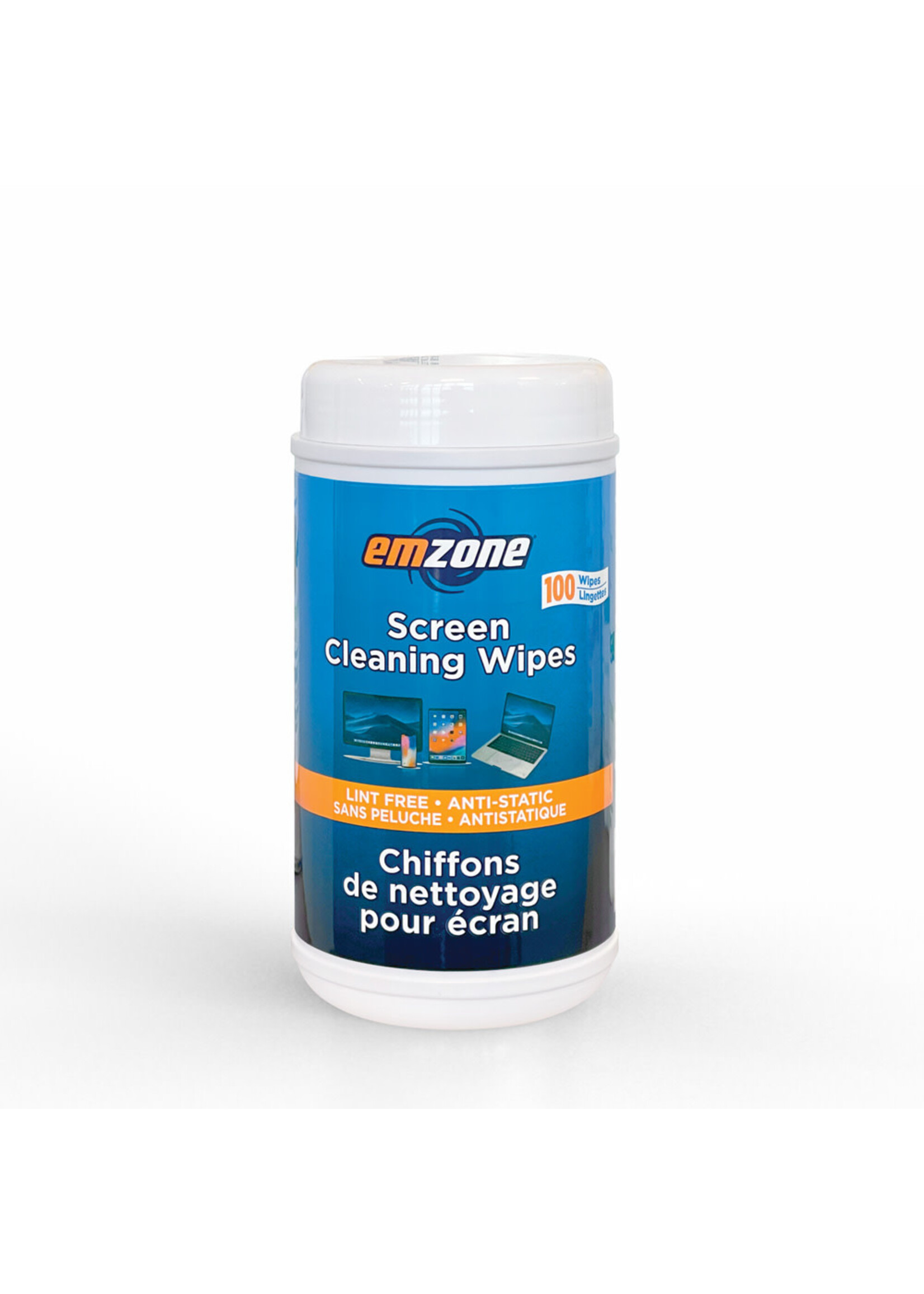 emzone Emzone Screen Cleaning Wipes 100 Tub Tech Screens, TVs & Laptops