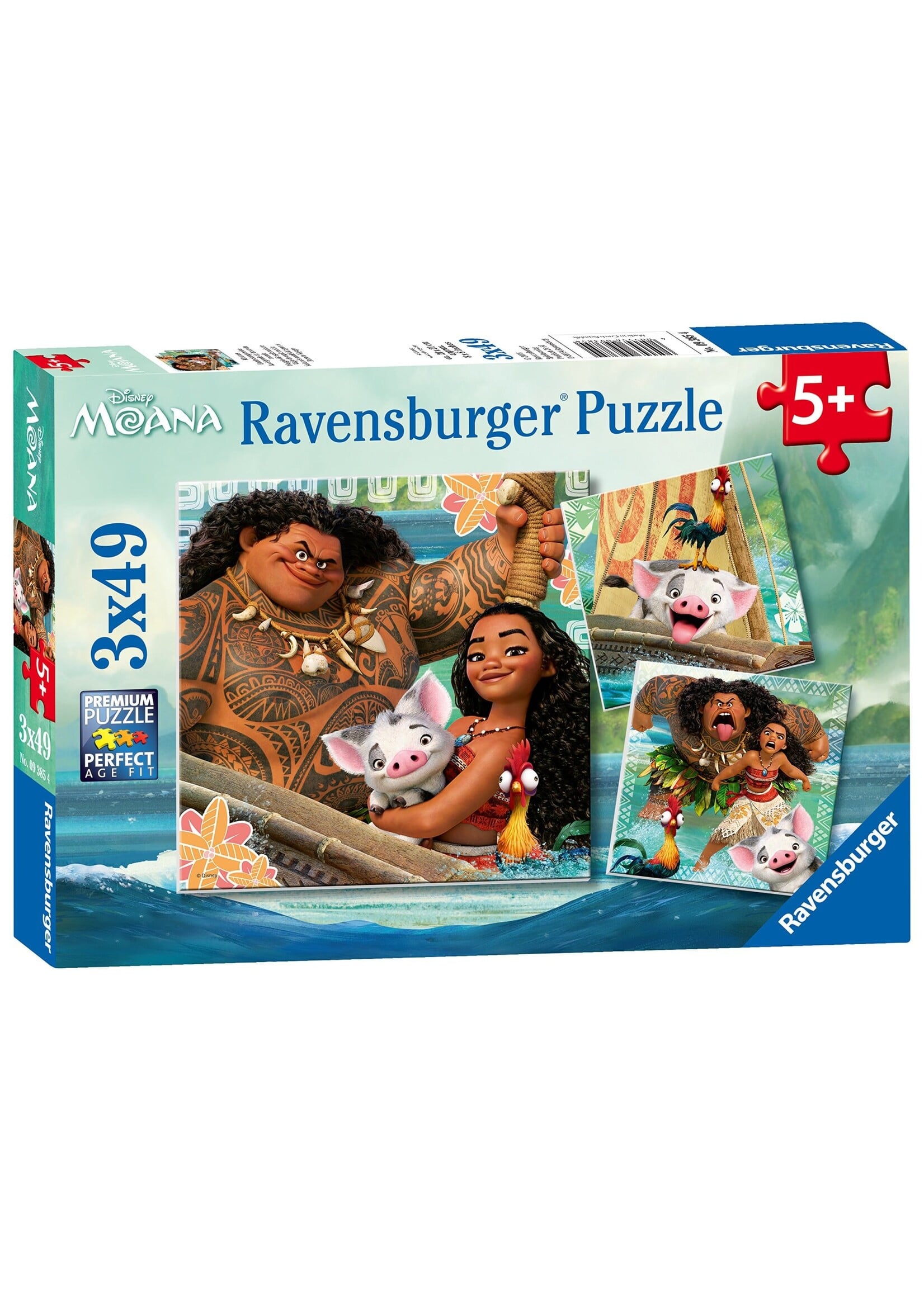 Ravensburger RAV09385 Moana Born to Voyage (Puzzle3x49)